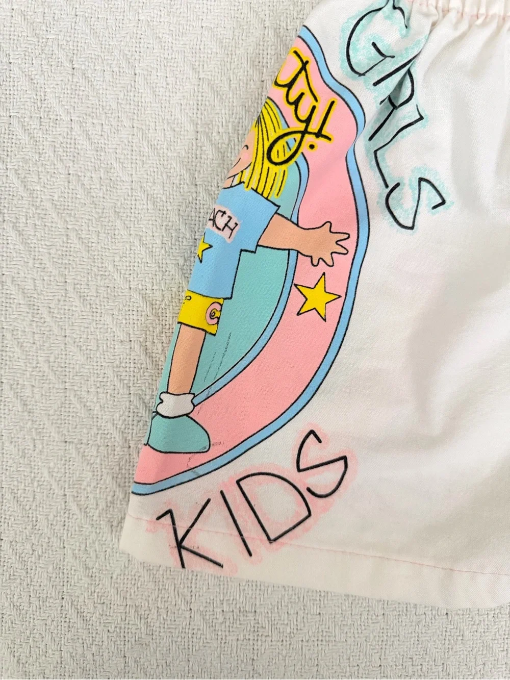 Buster Brown Vintage Pink and White Striped  Graphic Tank and Short Set